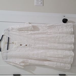 World Market cute ivory Dress with slip